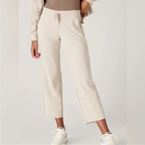 ATHLETA Seasoft Straight Crop Pants Abalone Gray 1X | NWT